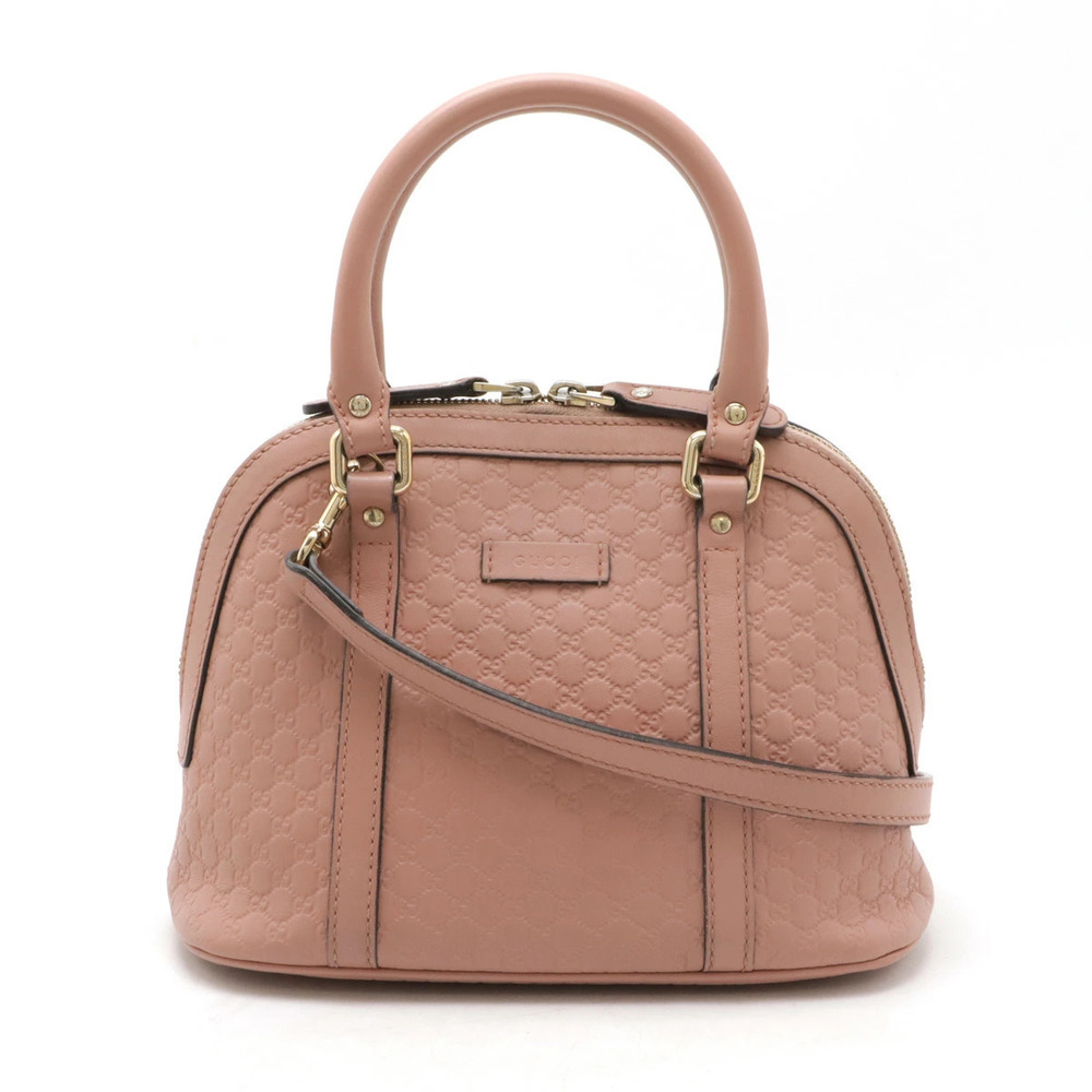 Gucci Microguccissima Handbag Shoulder Leather Pink